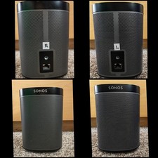 Pair of Sonos Play:1 Smart Wi-Fi Wireless Speakers - Black - Excellent Condition