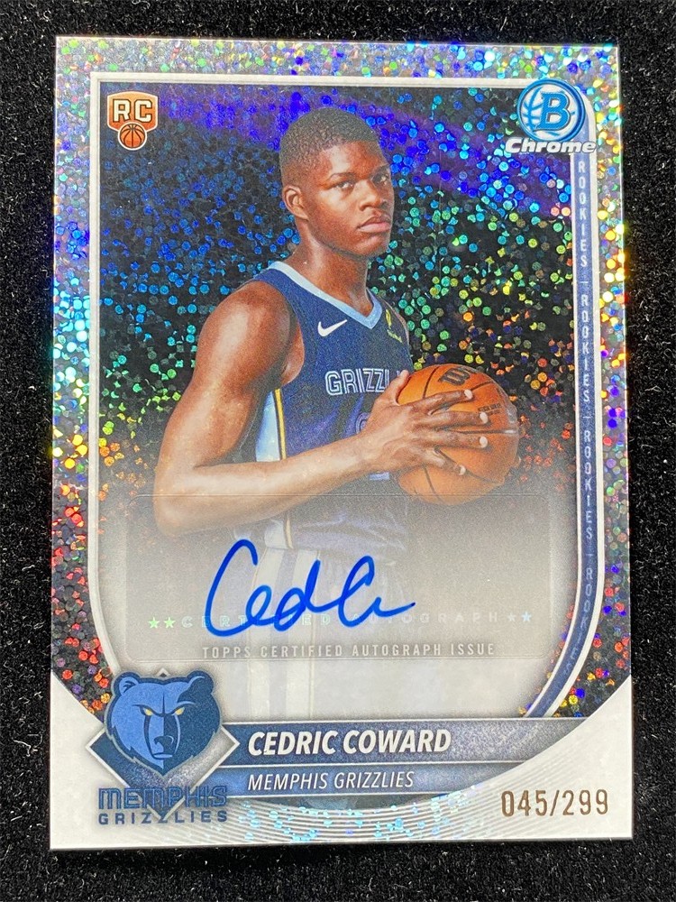2025-26 Topps Bowman Cedric Coward Rookie RC Chrome Auto Speckle /299