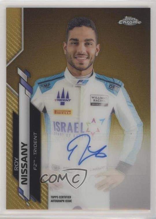 2020 Topps Chrome Formula 1 Gold Refractor 16/50 Roy Nissany #F1A-RN Auto 0tj1
