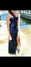 Dress Blue / Black Sequin Homecoming or Prom
