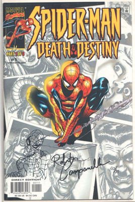 SPIDER-MAN DEATH DESTINY #1 DYNAMIC FORCES SIGNED REMARKED SKETCH DF COA MARVEL