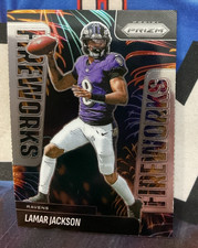 2025 Panini Prizm Football #22 LaMar Jackson Fireworks