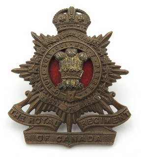 1933 to 1952 Canadian Officers Royal Regiment of Canada Cap Badge