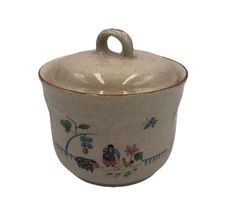 VTG International Tableworks England Heartland Sugar Bowl Stoneware W/Lid JAPAN