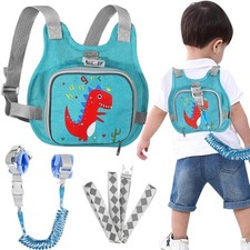Toddler Harness Leash  Anti Lost Wrist Link, Accmor Lake Blue/Dinosaur