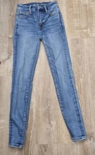 American Eagle Womens Super Hi-Rise Jegging Jeans Size 0 Regular Blue