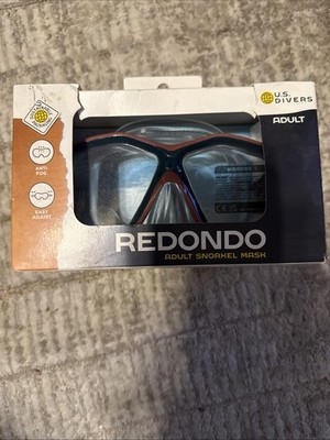 U.S. Divers Redondo DX Adult Snorkel Mask Navy Coral Anti Fog Easy Adjust