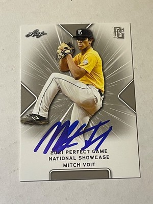 Michigan Wolverines MITCH VOIT Signed Perfect Game Baseball Card