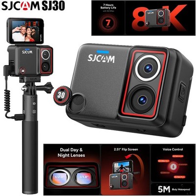 SJCAM SJ30 8K 4K WIFI Dual Lens HD Night Action Camera Flip Screen Voice Control