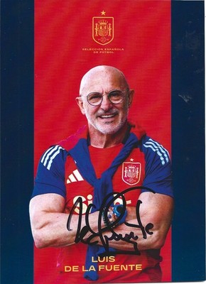 LUIS DE LA FUENTE-SPANIEN-EUROPAMEISTER-2024-TOLLE-AUTOGRAMMKARTE