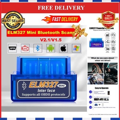 Bluetooth OBD2 Scanner ELM327 Car Diagnostic Code Reader V1.5 V2.1