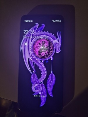Samsung Android Smartphone Wi-Fi Black Purple Dragon Dreamcatcher Wallpaper