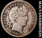 1903-O Barber Dime - Scarce  Better Date  No Reserve  #K723