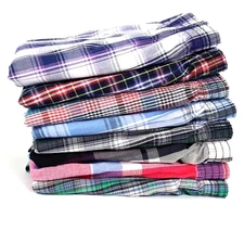 Lot 6 Boxer Men Knocker Boxer Trunk Plaid Checker Shorts Underwear Cotton S-3XL
