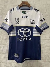 Men's White Navy Color Block Rugby Jersey Short Sleeve Training Shirt