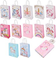 PapiertüTen Einhorn 12 StüCk 21X15X8Cm GeschenktüTen FüR Kindergeburtstag Party
