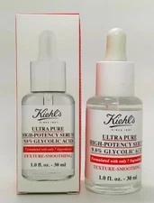 Kiehl's Ultra pure High-potency Serum 9.8 Glycolic Acid Serum 1 oz New w-o Box