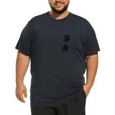 Big and Tall Mens T-Shirt UPF 50+ Sun Protection Swim Shirt SPF Quick Dry Navy 4