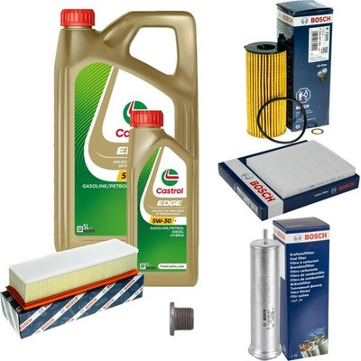 BOSCH inspektionspaket 6 L Castrol EDGE 5W-30 M für BMW X5 xDrive25d sDrive25d