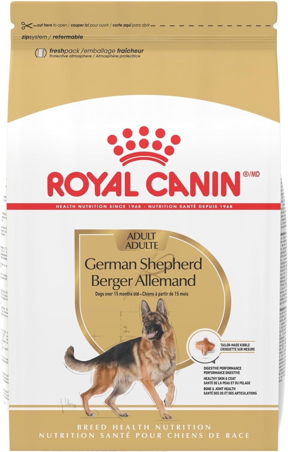 Royal Canin Breed Health Nutrition German Shepherd Adult Dry Dog Food, 30 lbs