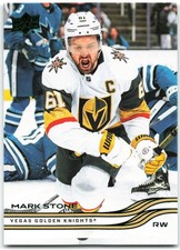 2025-26 Upper Deck Series 1 Holiday SP Green Foil #186 Mark Stone Vegas Golden