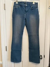 Soho New York & Company Soft Stretch Bootcut Blue Jeans Size 8