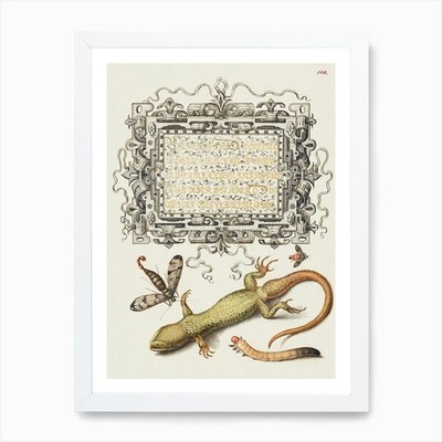 Skorpionfliege, Insekt, Eidechse und gerahmtes Wandbild Poster Leinwanddruck Bild