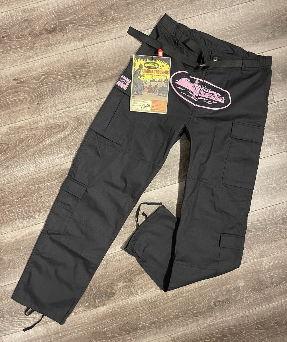 パンツ Corteiz Cargo Pants - Black Pink Limited edition Corteiz Guerillaz pink logo black | Depop