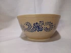Vtg 70s Pyrex Homestead #402 Mixing 1.5 Qt Nesting Bowl EUC Blue & Tan Speckled