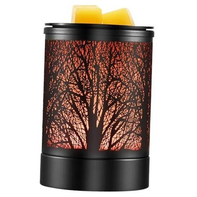 Fragrance Wax Melts Warmer with 7 Colors LED Changing Light Black Forest