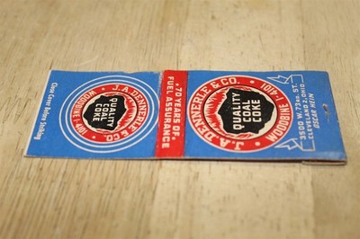 J A DENNERLE & CO QUALITY COAL / COKE CLEVELAND MATCHBOOK COVER