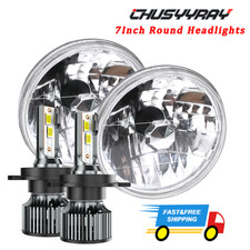 For Freightliner Fl112 Truck 7 Inch Round Projector Headlight H6024 6000k H4