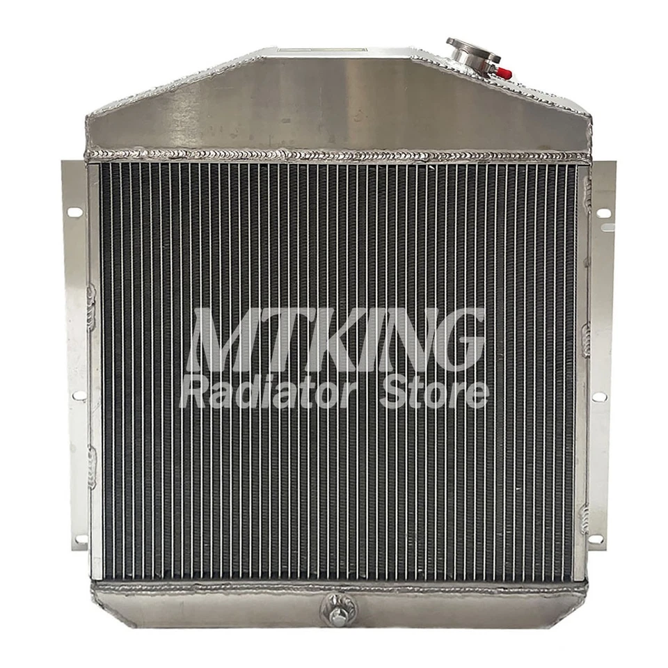 Radiador de aluminio para 1947-1949 Plymouth Chrysler P15 Deluxe 3.6 4.1L 5.3L L6 V8 Foto 3 de 4
