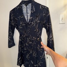 TopShop Romper Shorts Women  s 4 Purple Striped Beachy Boho Puff Sleeve