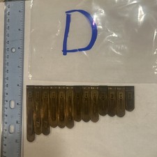 Antique Brass Reed From A Pump Organ Key D 13 Variety Size