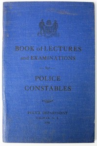 Halifax N.S. Police Dept. 1941 Police Book of Lectures and Examinations VINTAGE