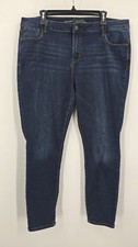 Old Navy Jeans Womens 18 Mid-Rise Rockstar Super Skinny Blue Stretch Denim