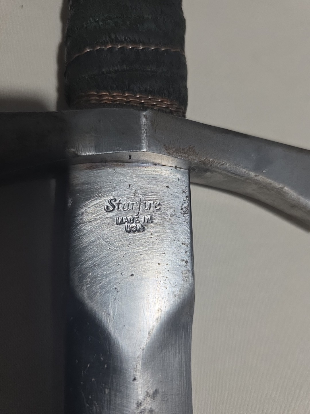 Vintage Starfire 20” Dagger w/ Leather Sheath. Made In USA. 1lbs.14.1oz