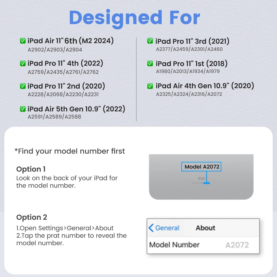 Keyboard Case for iPad Air 11-inch(M2 2024)/10.9-Inch Air 5th 4th Generation ... - Image 2 of 4