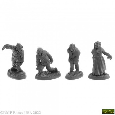 Reaper 07055 Zombies (4) Dungeon Dwellers Plastic Miniature