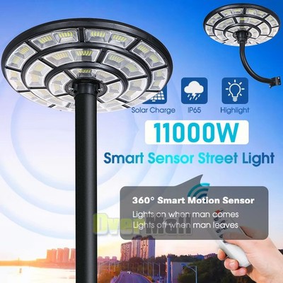 Commercial 10000000LM 11000W Solar Street Light IP67 Outdoor Dusk-Dawn Road Lamp