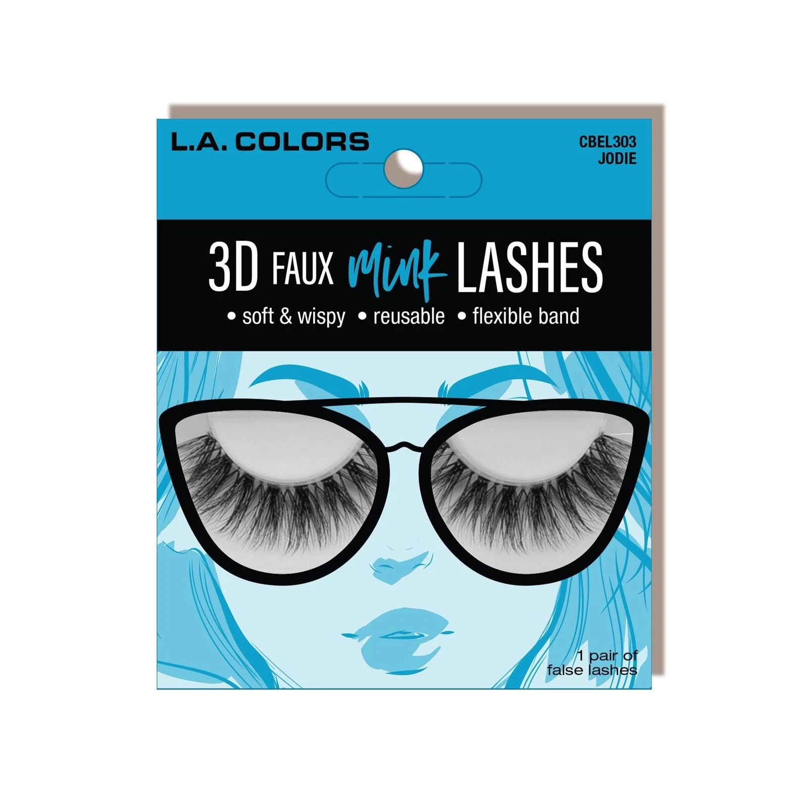 L.A. Colors Dramatilash Eyelashes 3D Faux Mink Lashes - Jodie product package