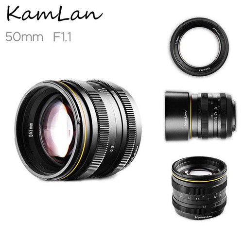 Lens 50mm F1.1 APS-C Large Aperture Kamlan Manual Focus M43 Lens For M4/3 Mount