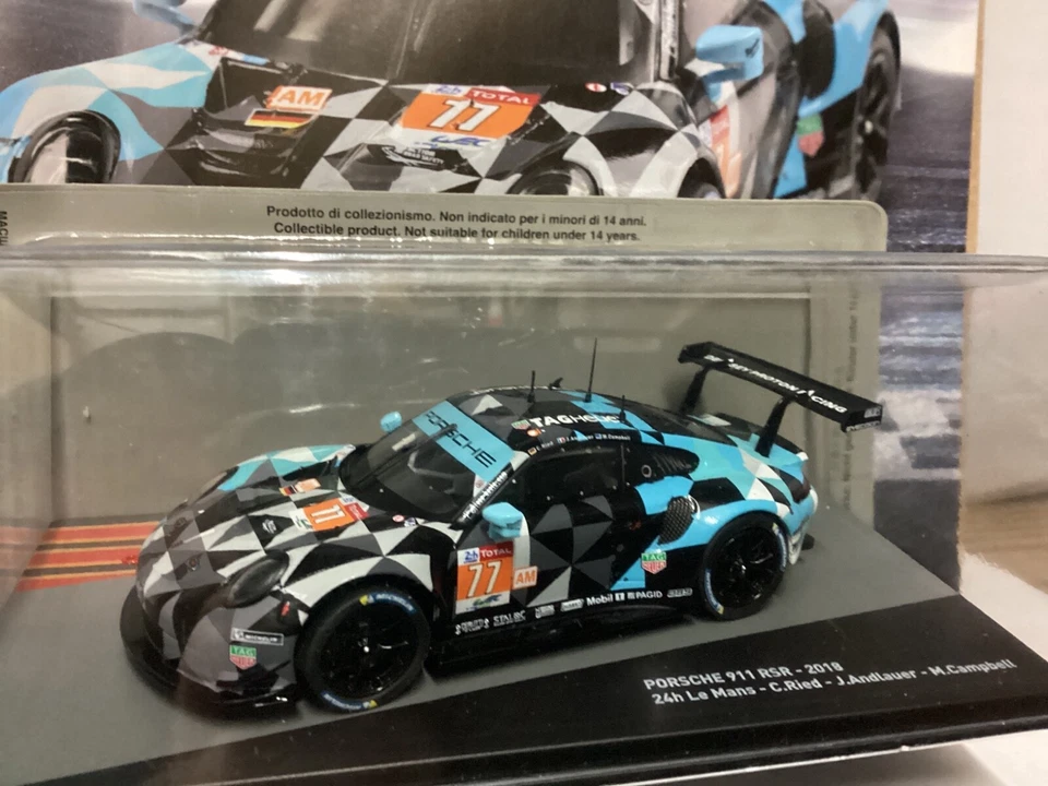 IXO PORSCHE 911 RSR 24h LE Mans 2018   , die-cast 1/43, Nuova in teca - Immagine 2 di 4