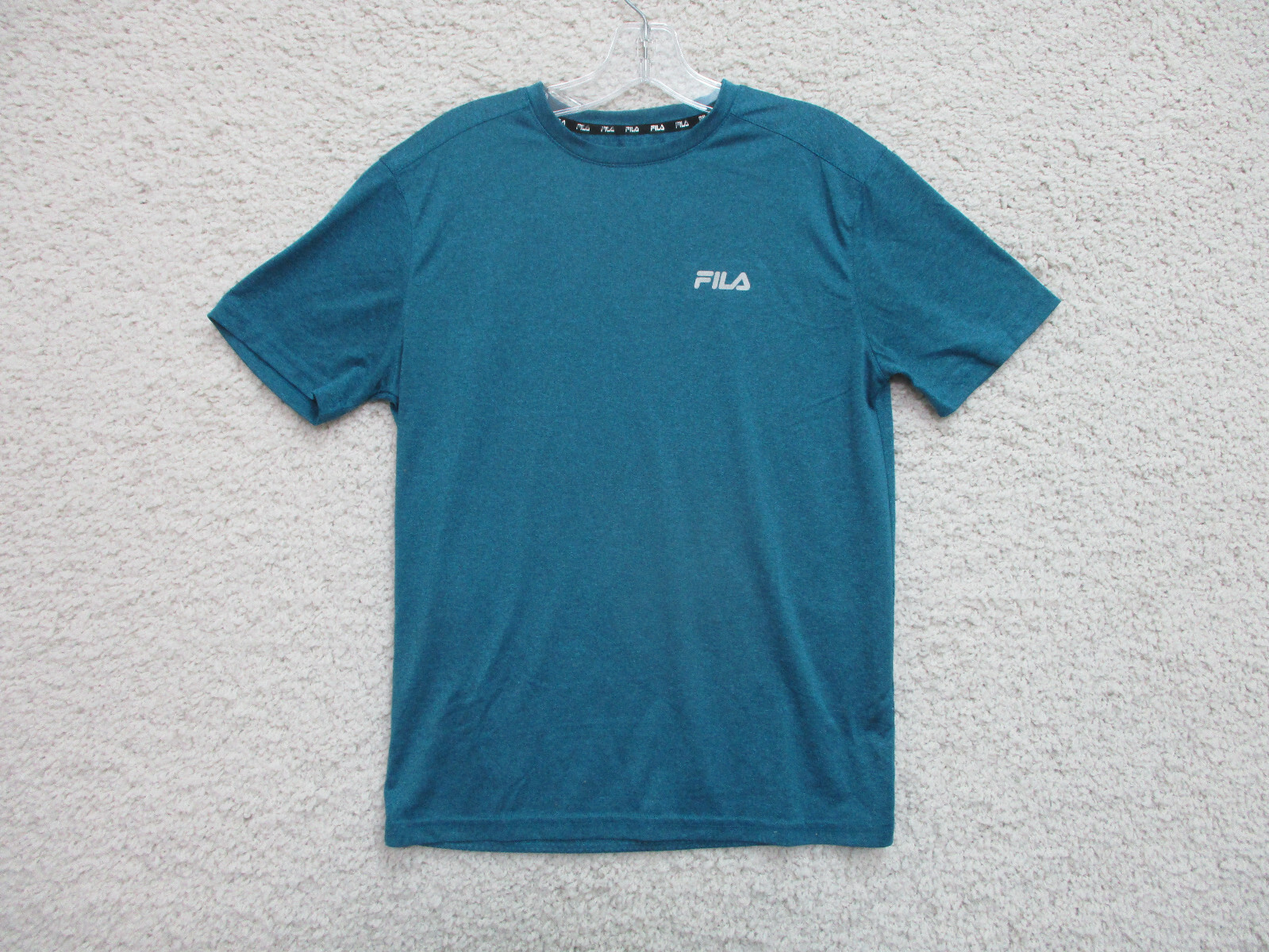 Camicia Fila piccola adulto blu casual logo elasticizzato atletica vestibilità moderna palestra uomo S