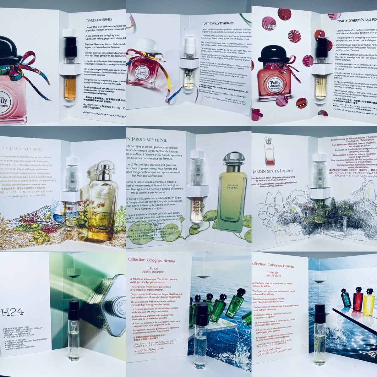 Hermes Perfume Sample Vials 2ml each. Choose your Scent & Combined