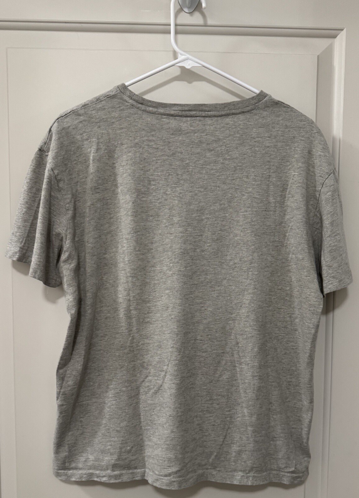 T shirt uomo vintage Ralph Lauren manica corta grigio erica piccola nera pony M