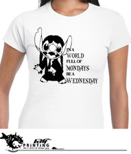 Stitch Wednesday  Ladies T-shirts Novelty Joke Birthday Gifts For Her Ideas