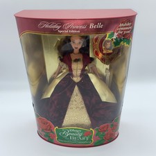 Disney Beauty & the Beast Doll 1997 Belle Enchanted Christmas Holiday Princess