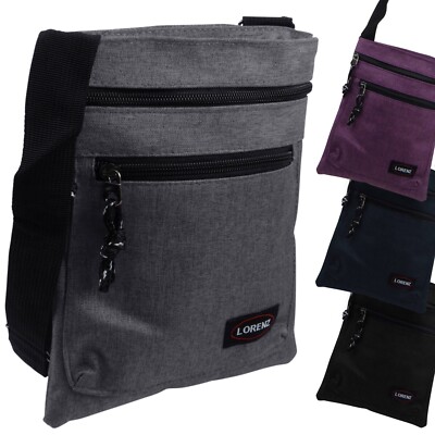 Lorenz Compact Denim Look Sling Cross Body Shoulder Bag Travel